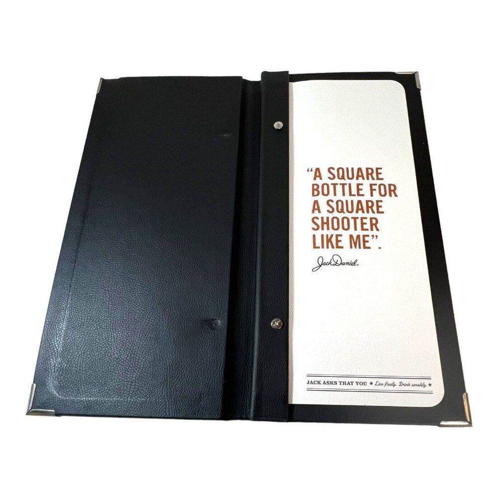 VTG JACK DANIELS Old No 7 Leather Book Whiskey Drink Menu And Jack And Coke Sign - Picture 7 of 10